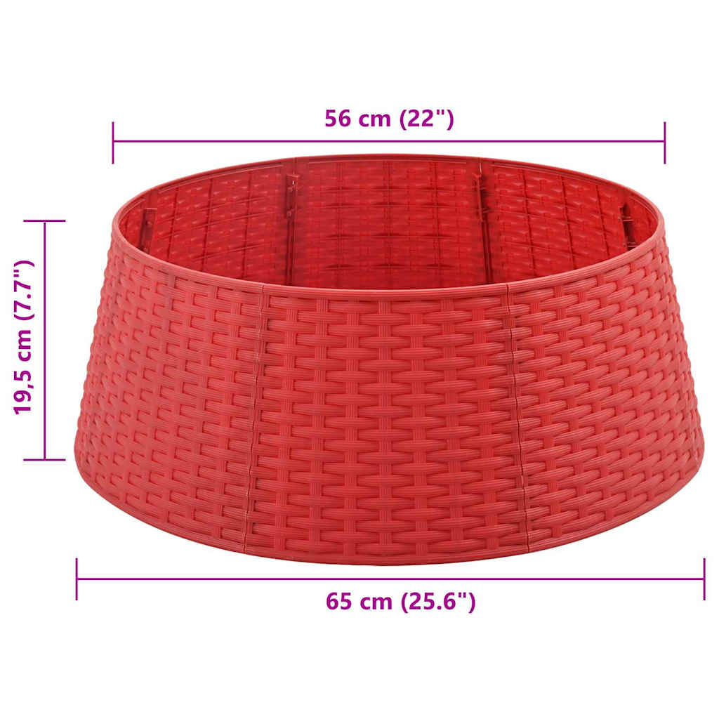 Vianočnásukňastromčeka Červená Ø 65 X 23 Cm Plast