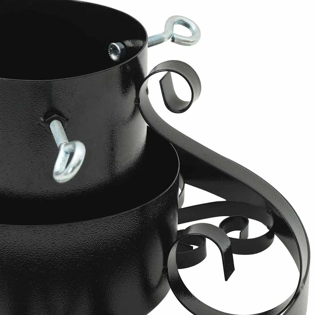 Stojan Na Vianočný Stromček Čierna 40 X 40 X 21 Cm Oceľ