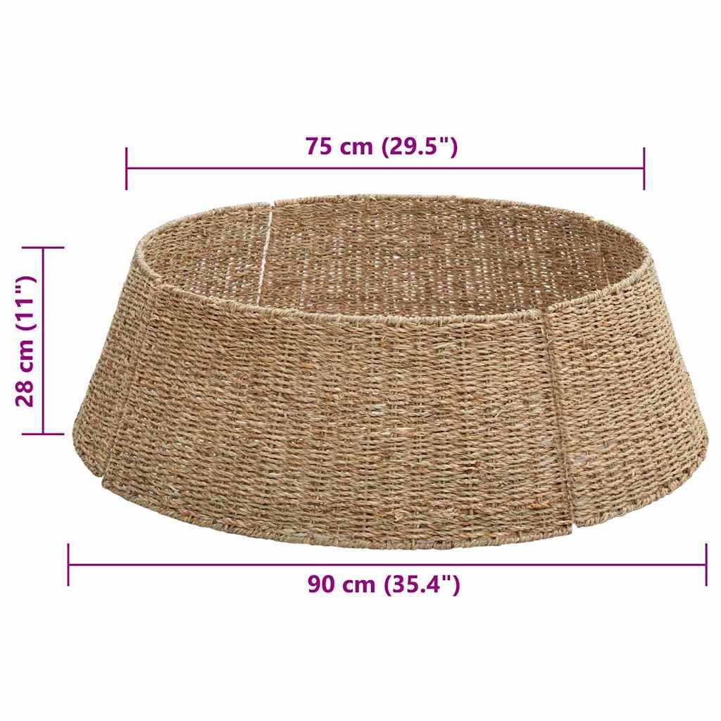 Okrúžok Na Vianočný Stromček Hnedá 90 X 90 X 28 Cm Morská Tráva