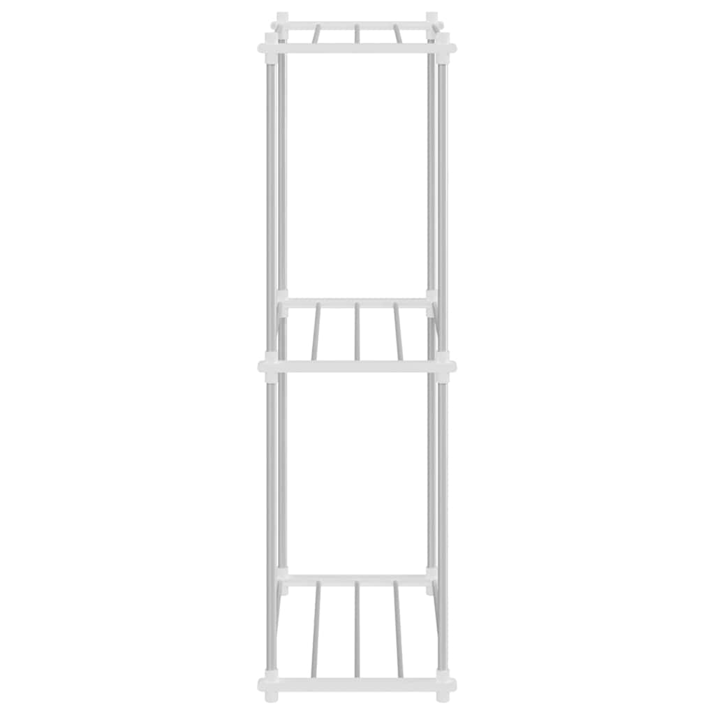 Úložná Polica S Poličkou Biela 43 X 27 X 90 Cm Hliník