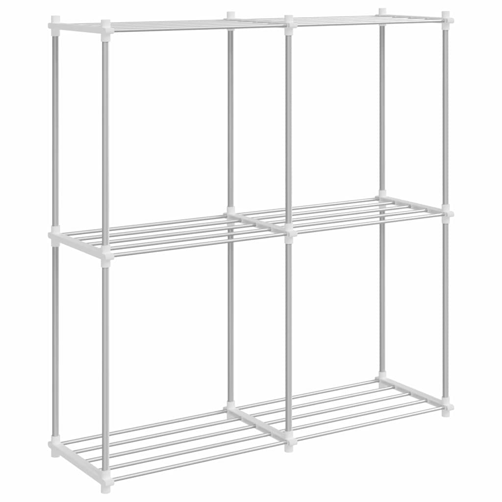 Úložná Polica S Poličkou Biela 43 X 27 X 90 Cm Hliník