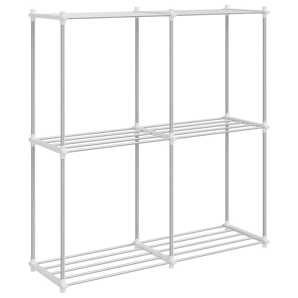 Úložná Polica S Poličkou Biela 43 X 27 X 90 Cm Hliník