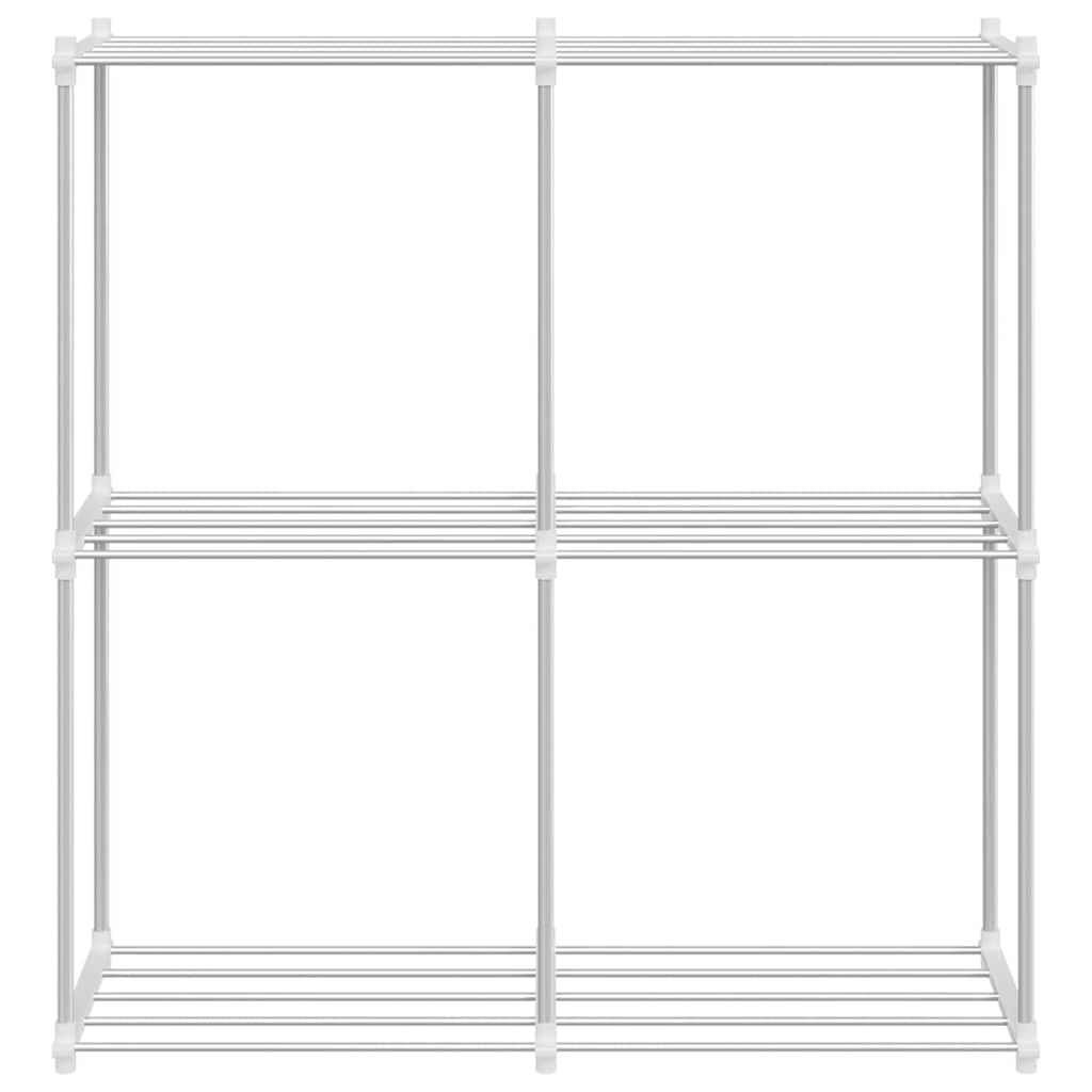 Úložná Polica S Poličkou Biela 43 X 27 X 90 Cm Hliník