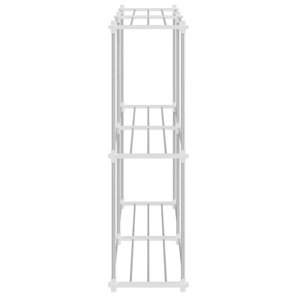 Úložná Polica S Poličkou Biela 43 X 27 X 90 Cm Hliník