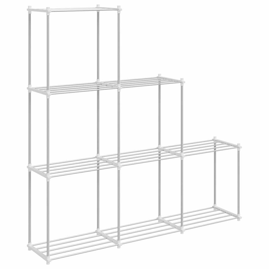 Úložná Polica S Poličkou Biela 43 X 27 X 90 Cm Hliník