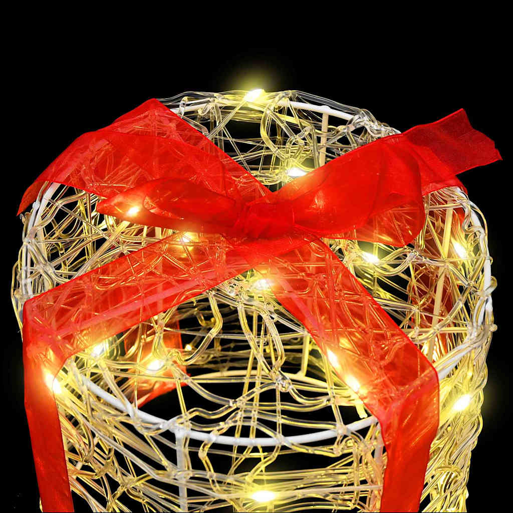 Dekorácia Darčekovej Škatule 3 Pcs Teplá Biela 20 X 20 X 21 Cm