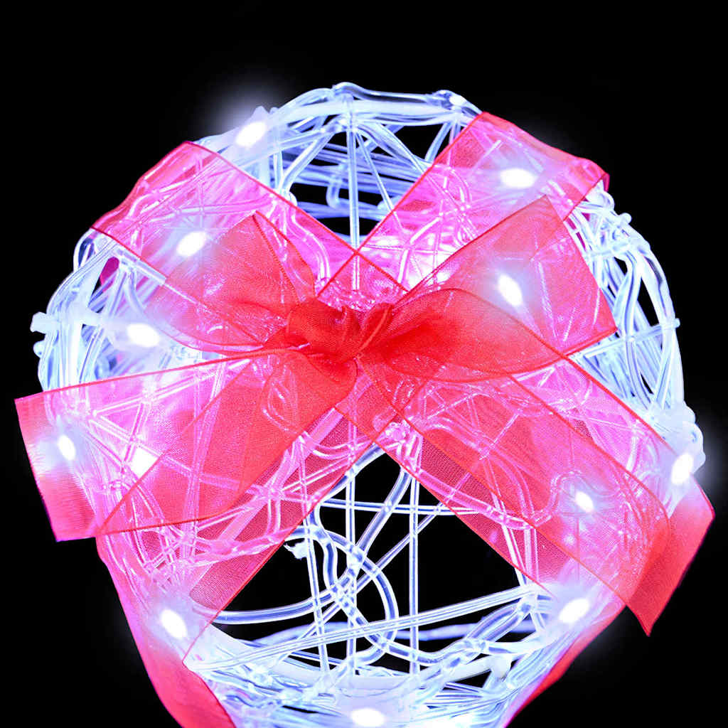 Dekorácia Darčekovej Škatule 3 Pcs Studená Biela