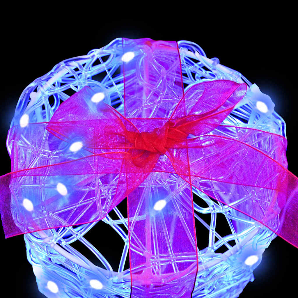 Dekorácia Darčekovej Škatule 3 Pcs Modrá 20 X 20 X 21 Cm Akryl