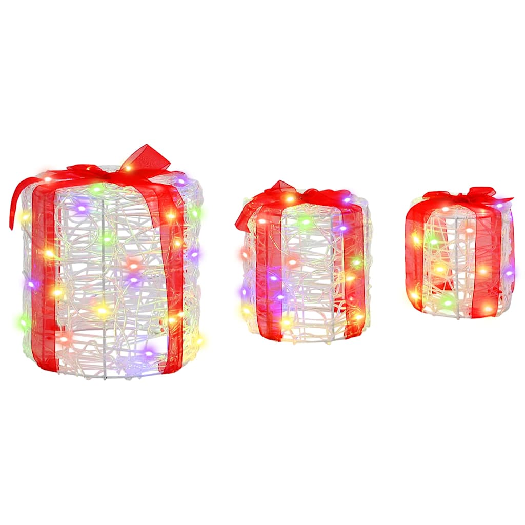 Dekorácia Darčekovej Škatule 3 Pcs Farebné 20 X 20 X 21 Cm