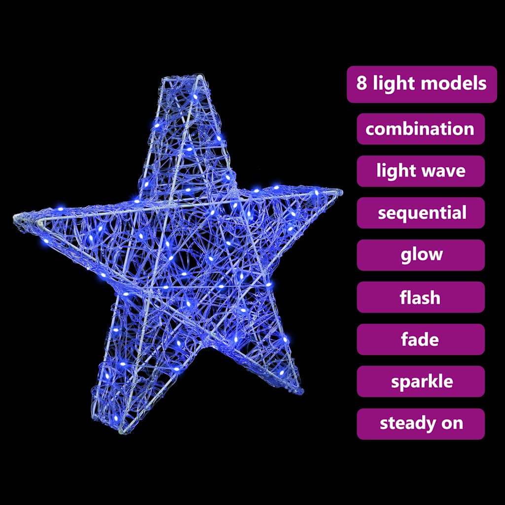 3D Hviezda S 50 Led-I Modrá 55 X 53.5 X 10 Cm Akryl