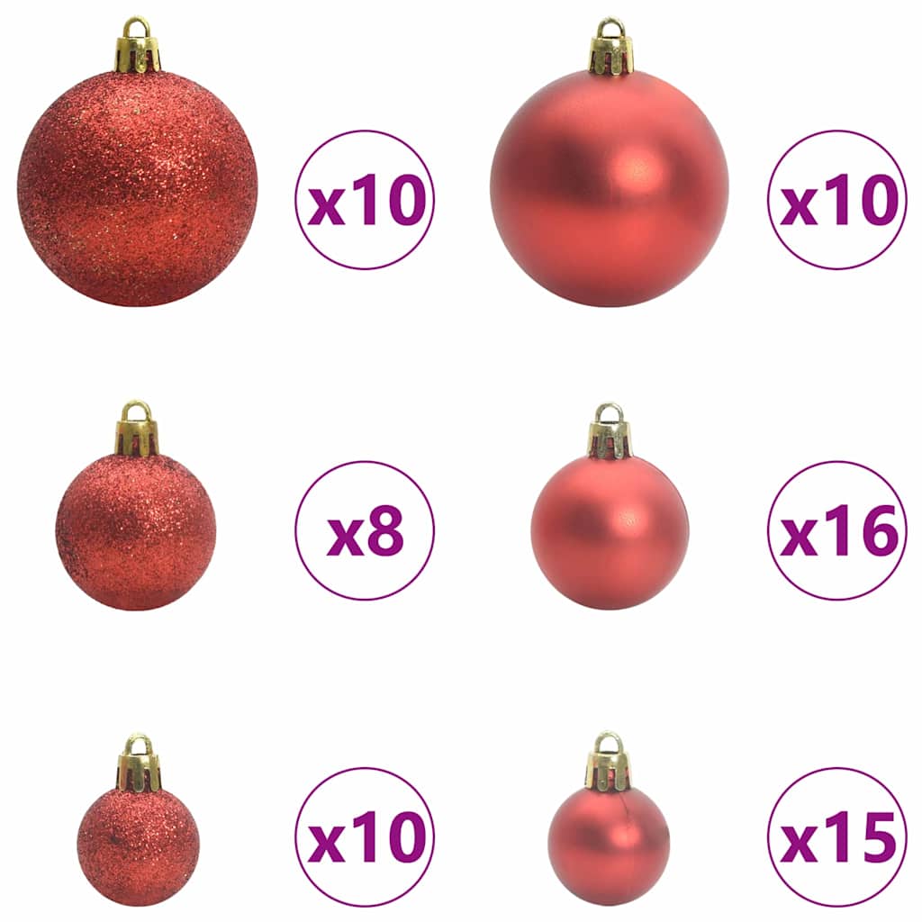 Súprava Vianočných Ozdôb S 300 Led-I 120 Pcs Červená Plast