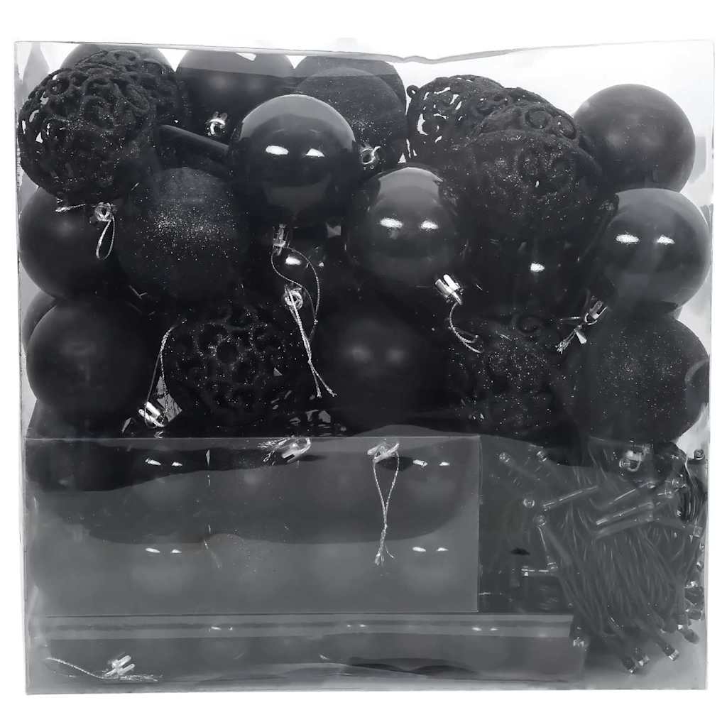 Súprava Vianočných Ozdôb S 300 Led-I 120 Pcs Čierna Plast