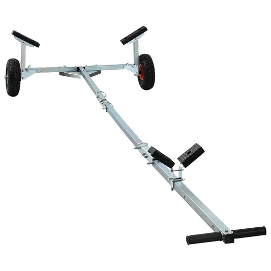 Príves na člny s 2 kolesami, skladací a nastaviteľný, 160 kg oceľ