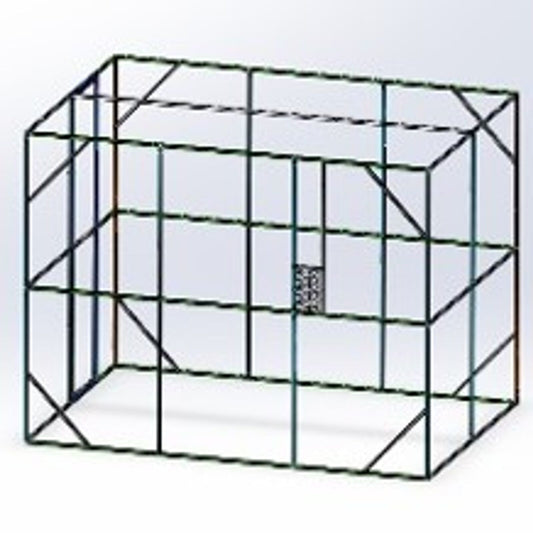 Klietka pre vtáky antracitová 302x208x214 cm oceľ