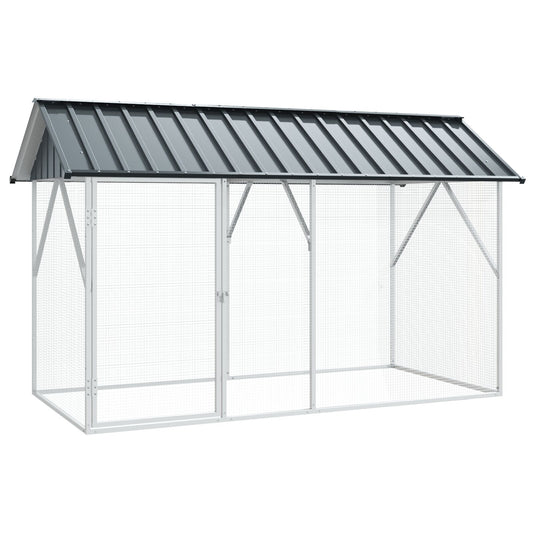 Klietka pre vtáky Anthracite 112x227x141 cm Oceľ