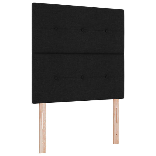 Čelo postele s gombíkmi čierne 90 cm látka