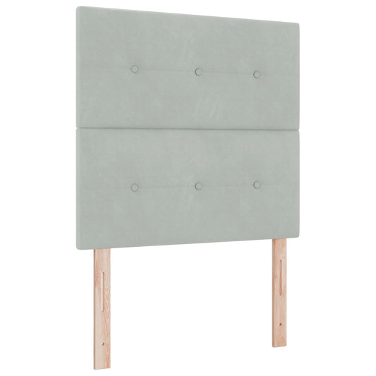 Čelo postele S gombíkmi Svetlosivé 90 cm Zamat