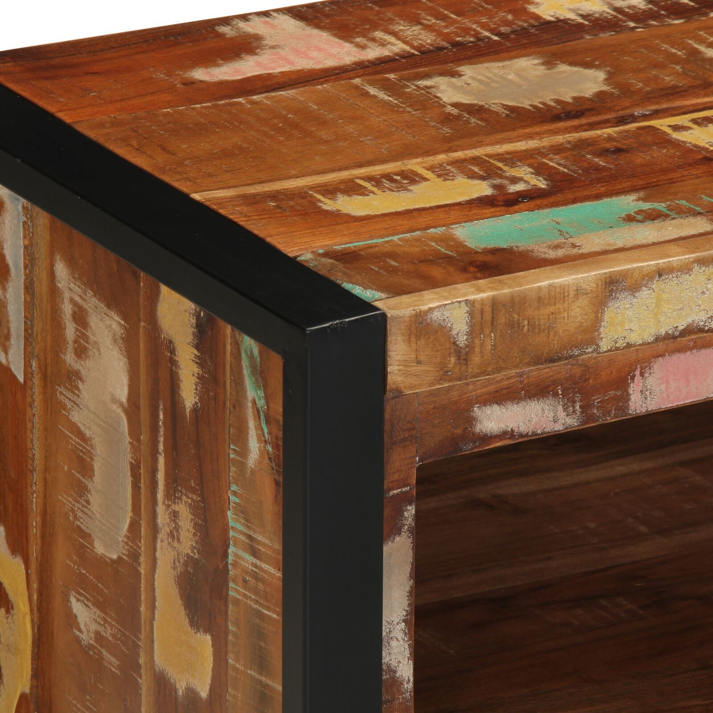 Lavička na topánky Viac farieb 100x40x50 cm z recyklovaného dreva