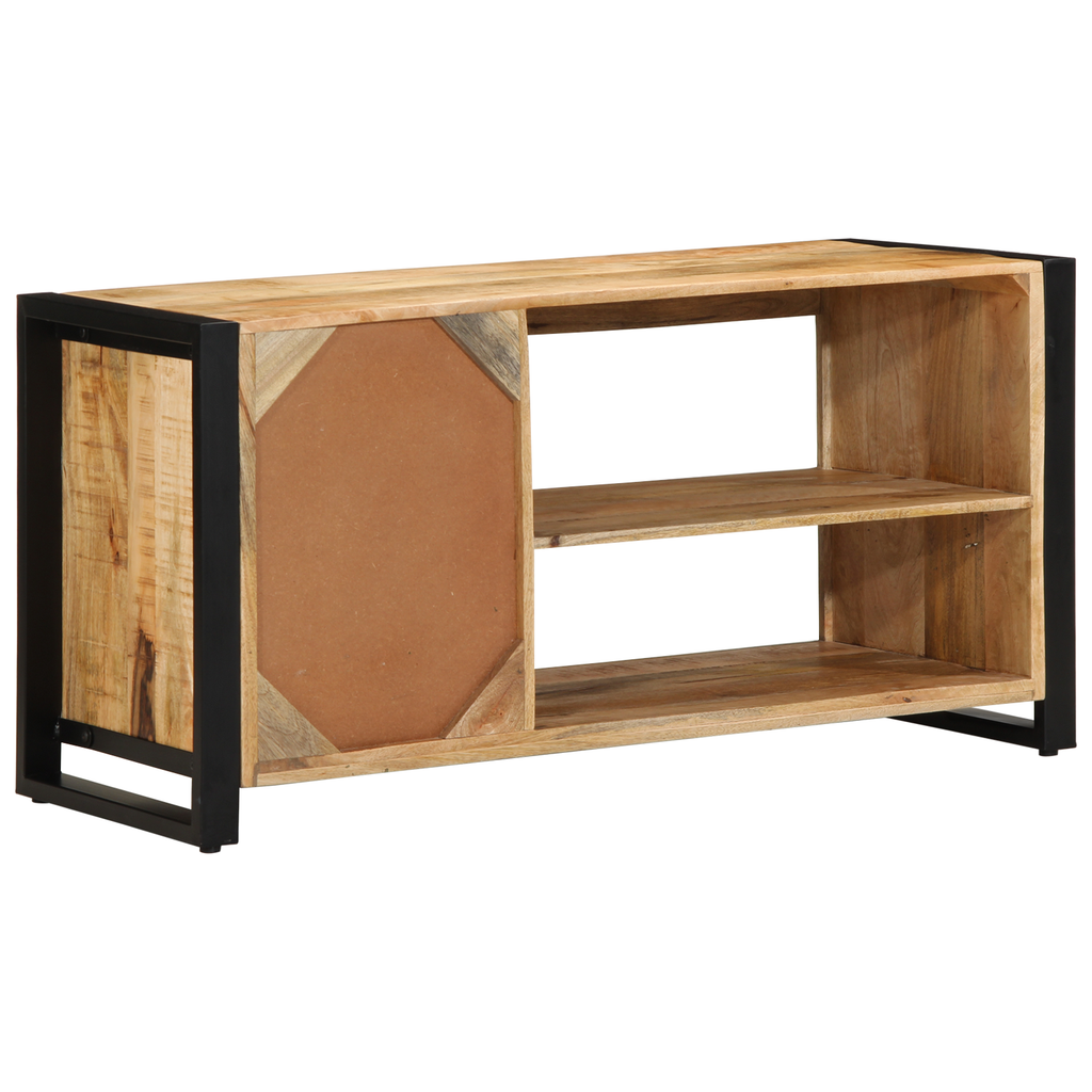 Lavička Na Topánky Hnedá 100 X 40 X 50 Cm Mangový Masív