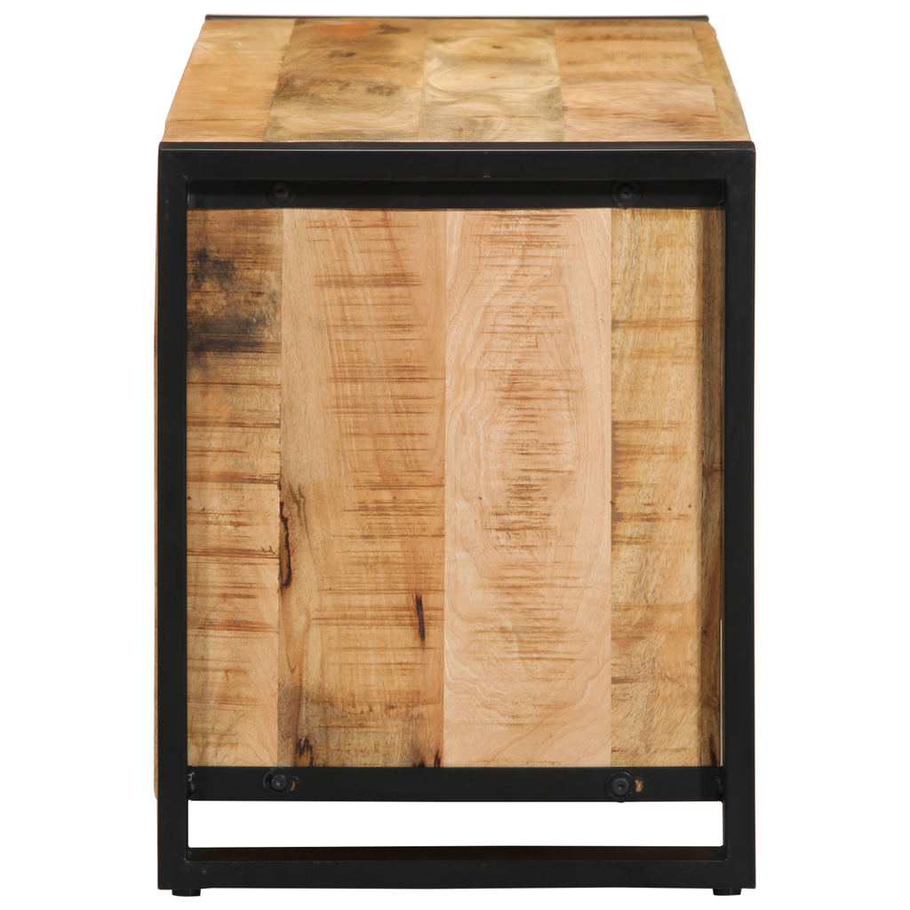 Lavička Na Topánky Hnedá 100 X 40 X 50 Cm Mangový Masív