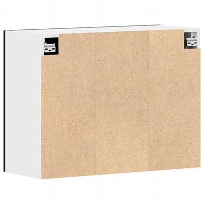 Čierna dubová visiaca skriňa - 80x31x60 cm - Vyrobené z inžinierskeho dreva